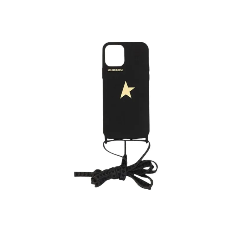 Golden Goose Silicone Material With Cell Phone Shoulder Strap Phone Cases Compatibility IPhone 12/12 Pro Minimalist-1