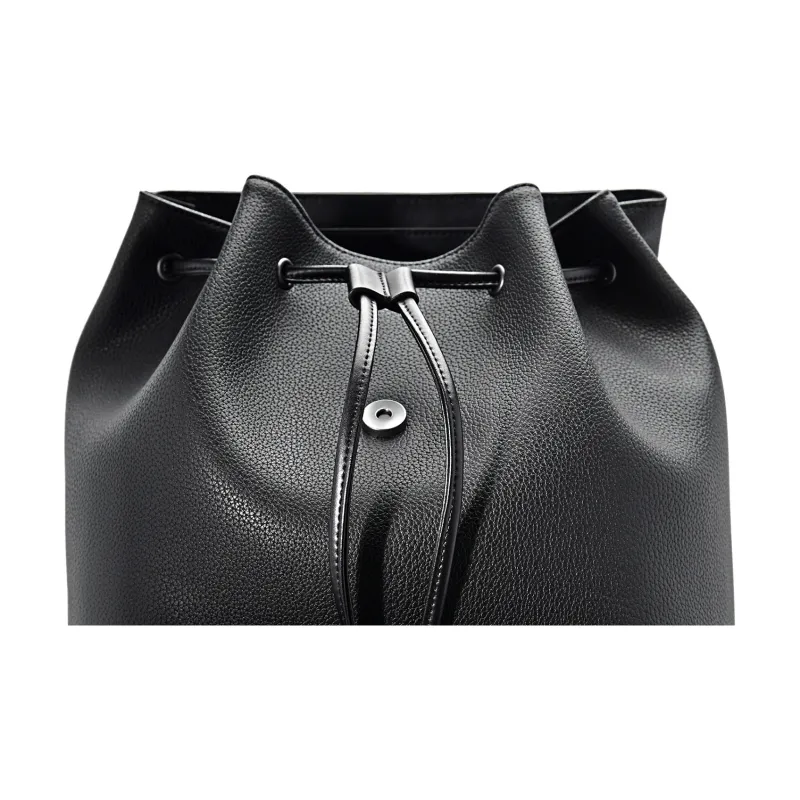 PEDRO Synthetic Material Patchwork Fabric Backpack Tubas Men's Black/Composite Color-4
