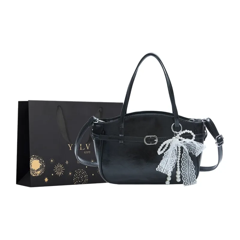 Yi Brigade PU One Shoulder Handbag Women's Blue/Pink/White/Black-12