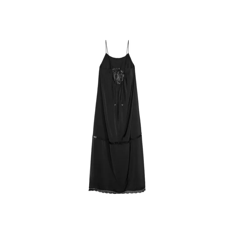 ZARA Slip Dresses Women's Black-1