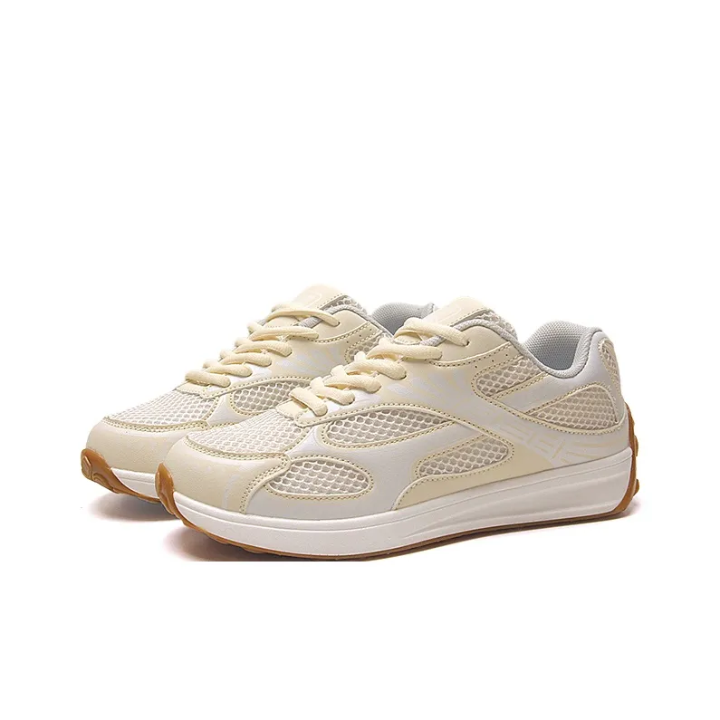 STUR YSN Abrasion Resistant Breathable Low Top Casual Shoes Women's Ecru-1