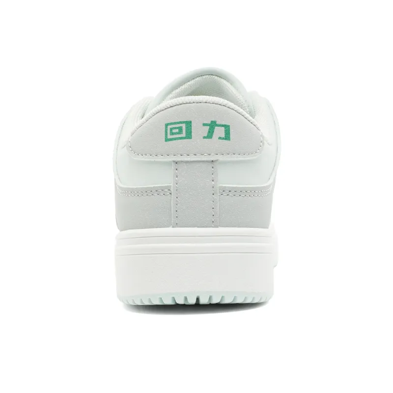Warrior Abrasion Resistant Breathable Low Top Skateboard Shoes Women's Gray Blue Green-5