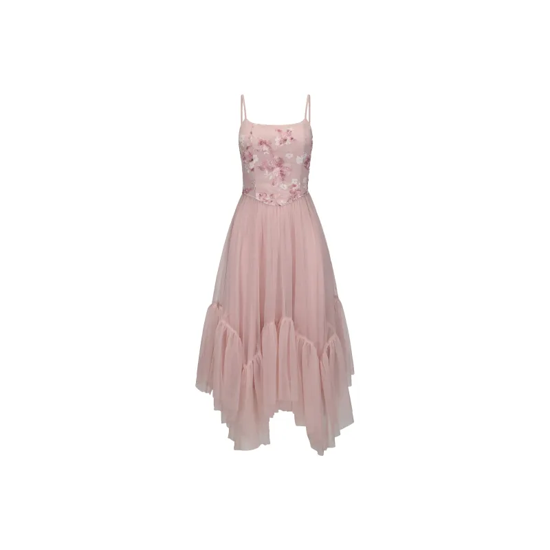 CHIWAWAMEME Slip Dresses Women's Smoke Pink Purple-0