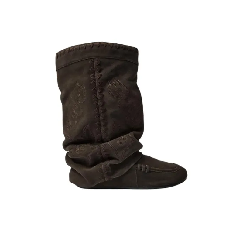 ZARA Ankle Boots 1.5cm Women's Brown-1