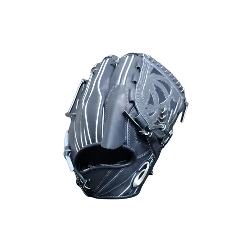 Asics Baseball Gloves Pitcher Glove Leather Unisex Black