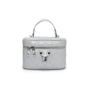 Morellybear PU Box Bag, One Shoulder Handbag Women's Blue/Pink/Silver/Black/White