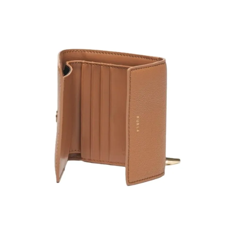 Furla Leather Wallet Trumpets Women's Brown-2