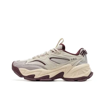 XTEP Tundra Height Increasing Abrasion Resistant Waterproof Low Top Casual Shoes Women's Tea White Gray