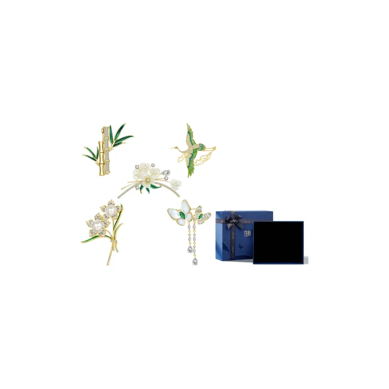 Huaying Zircon Brooches Women's-0