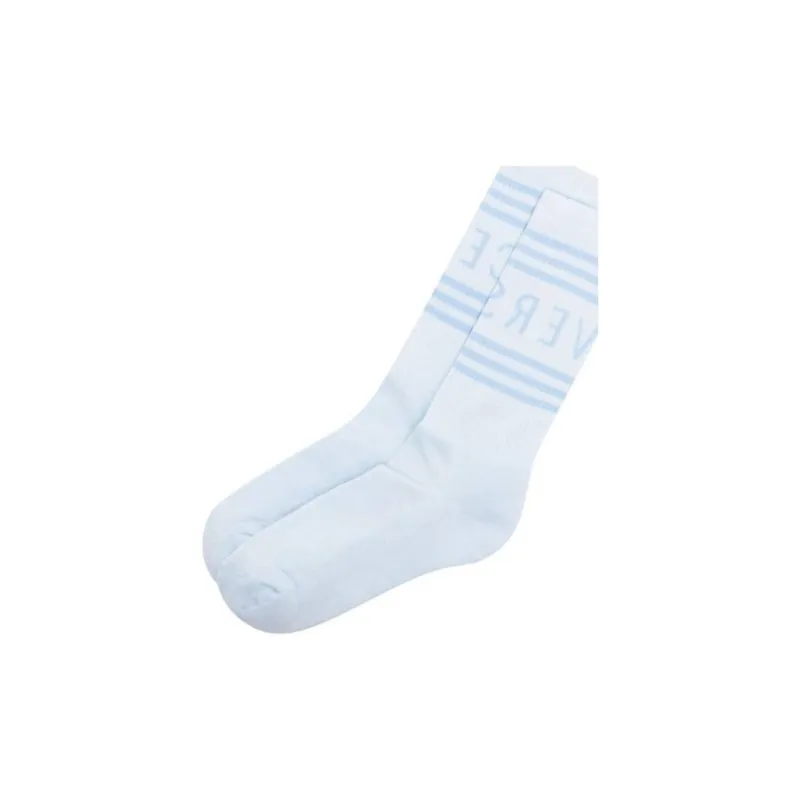 VERSACE SS24 Mid Calf Socks Women's Blue-1