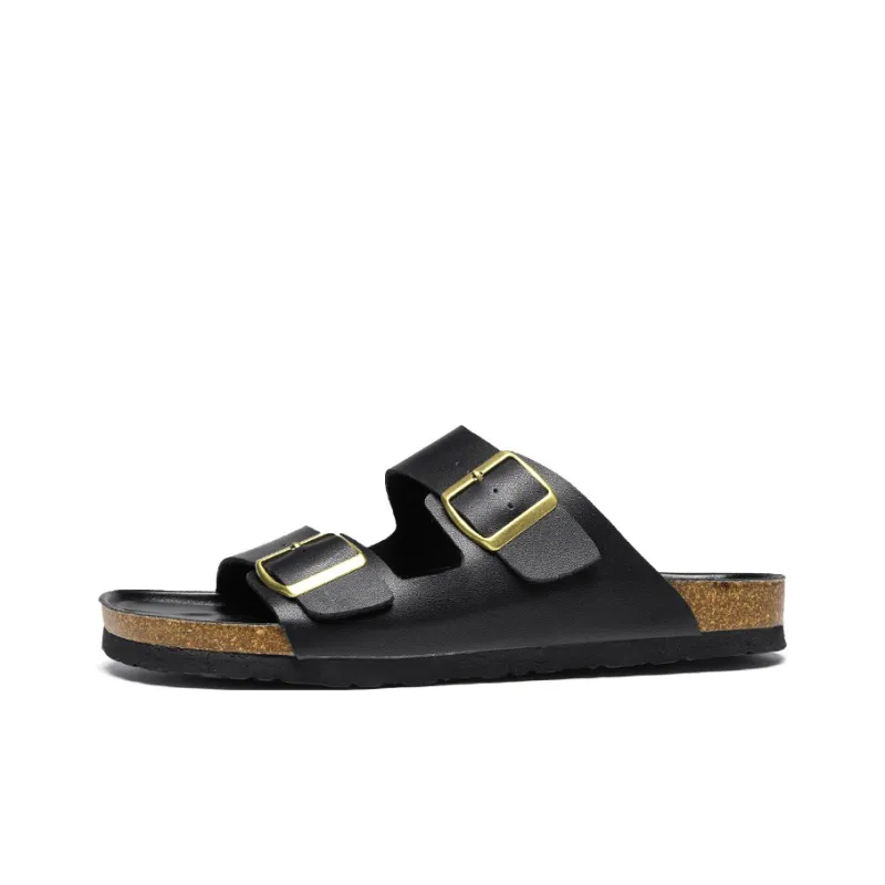 Dunnu Rubber Sole Quiet, Odor Resistant, Abrasion Resistant, Quick Dry Slide Slippers Men's-0