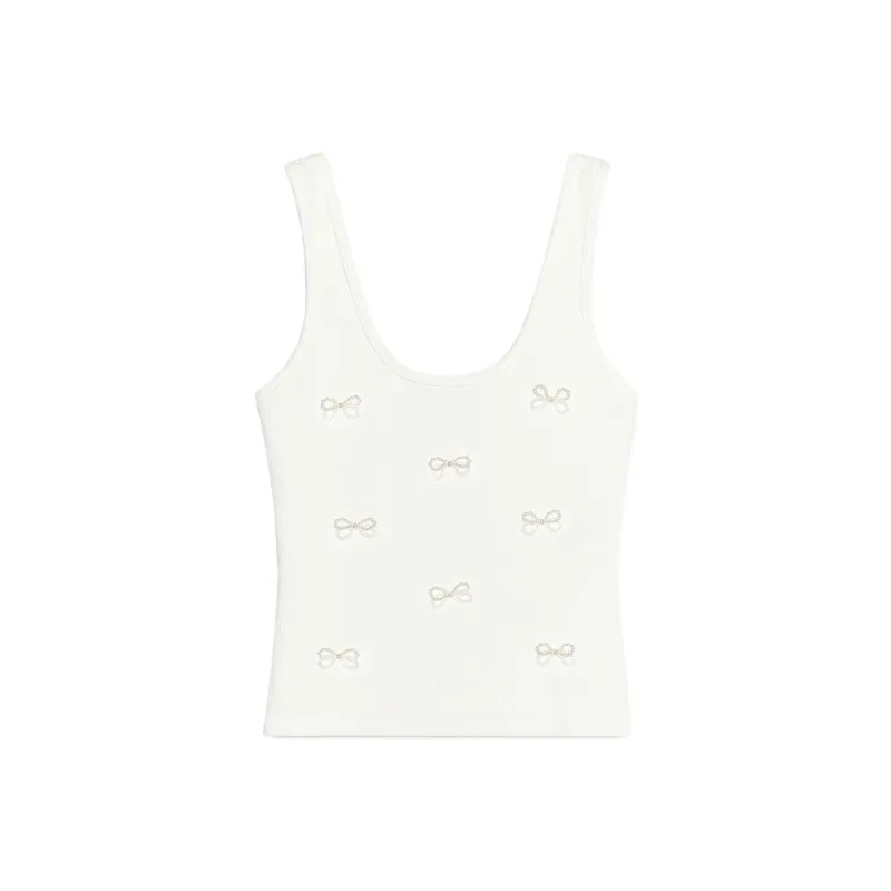 ZARA Tank Tops Women's White-0