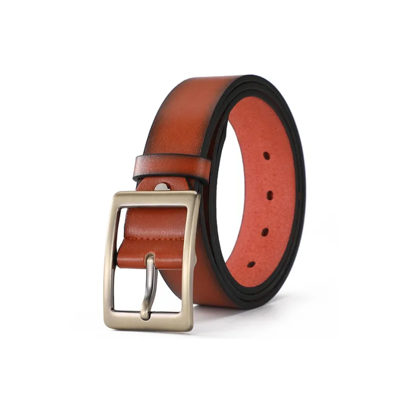 YUZHAOLIN Cow Split Leather Belts Men's Width 3.5CM-4