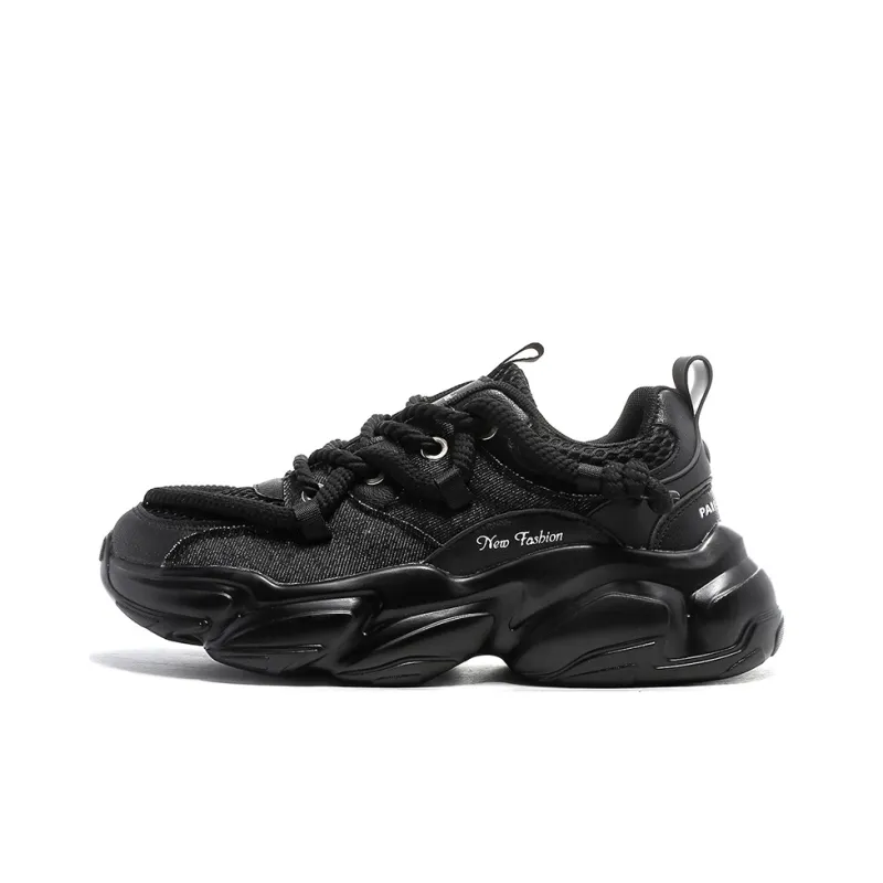 PAIBLOKS Slip Resistant And Breathable Coverage Low Top Chunky Sneakers Unisex-0
