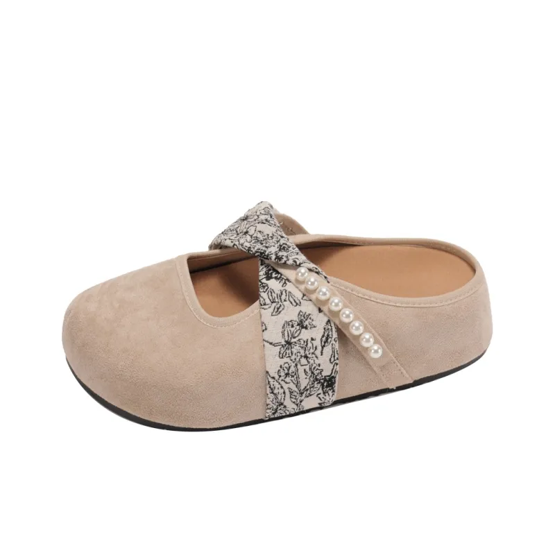 AJPAP Rubber Sole Abrasion Resistant Slip Resistant Closed Toe Slippers Women's-12