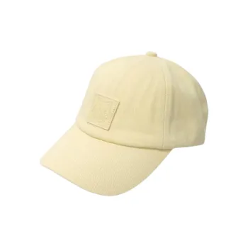 Maison Kitsune Cotton, Twill, Leather Baseball Caps Women's Yellow