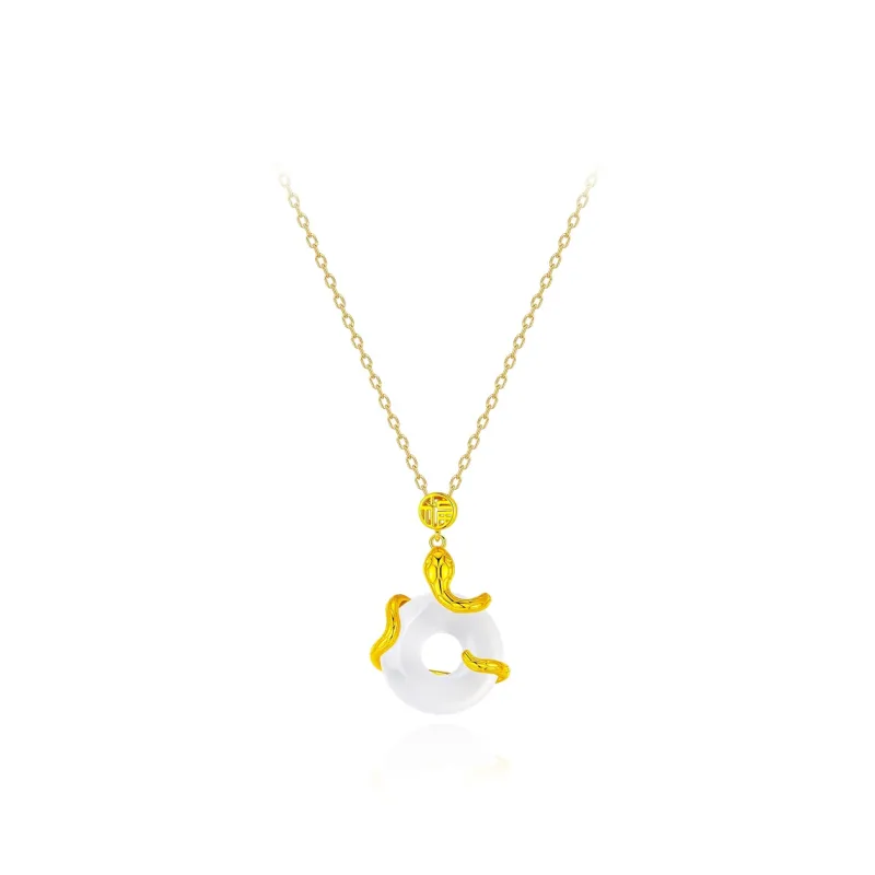 MGS White Jade Bodhi Necklaces Unisex-0