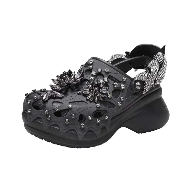 Crocs Classic Bae Clog Swarovski Black Women's-0