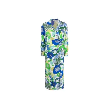 PAROSH Long Sleeved Dresses Women's Blue
