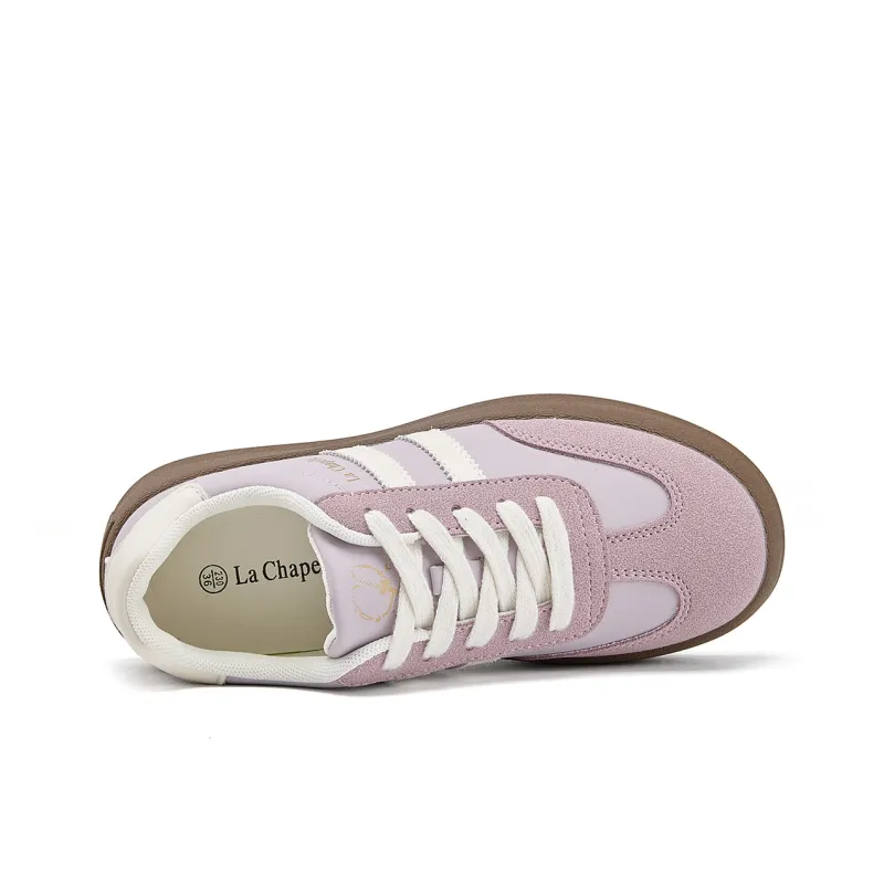 La Chapelle Abrasion Resistant Lightweight Slip Resistant Low Top Skateboard Shoes Women's Purple-2