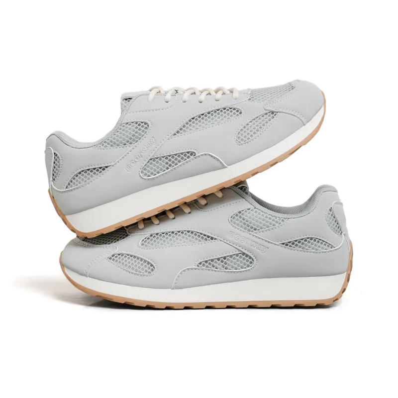 DEERWAY Height Increasing Abrasion Resistant Lightweight Low Top Casual Shoes Women's Blue Gray-2