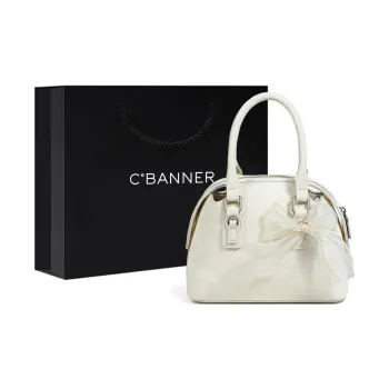 C°BANNER Cow Leather Shoulder Bag, Crossbody Bag, Handbag Regular Women's Ecru