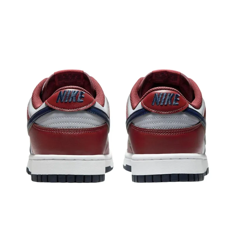 Nike Dunk Anti Slip Wear Resistant Low Top Skateboard Shoes Unisex Gray Red-4