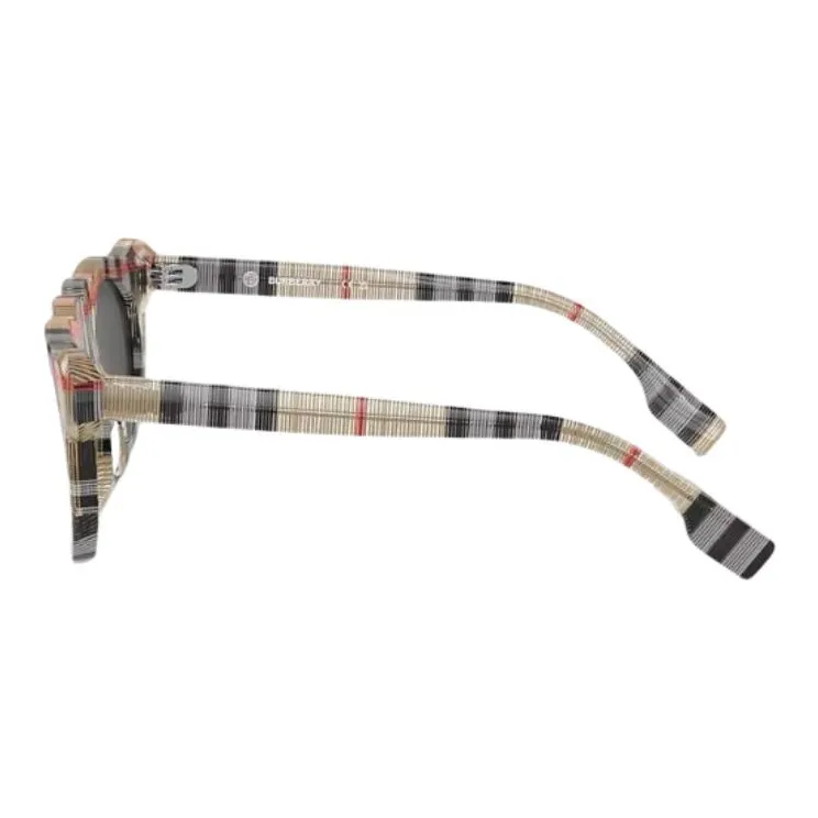 Burberry Oval-frame Checked Sunglasses-2