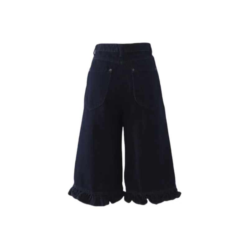 ZXZA Denim Shorts Women's Dark Blue-1
