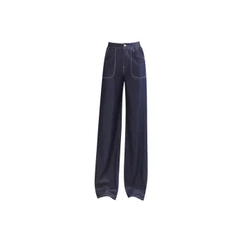 LUYOUYE Jeans Women's Dark Blue