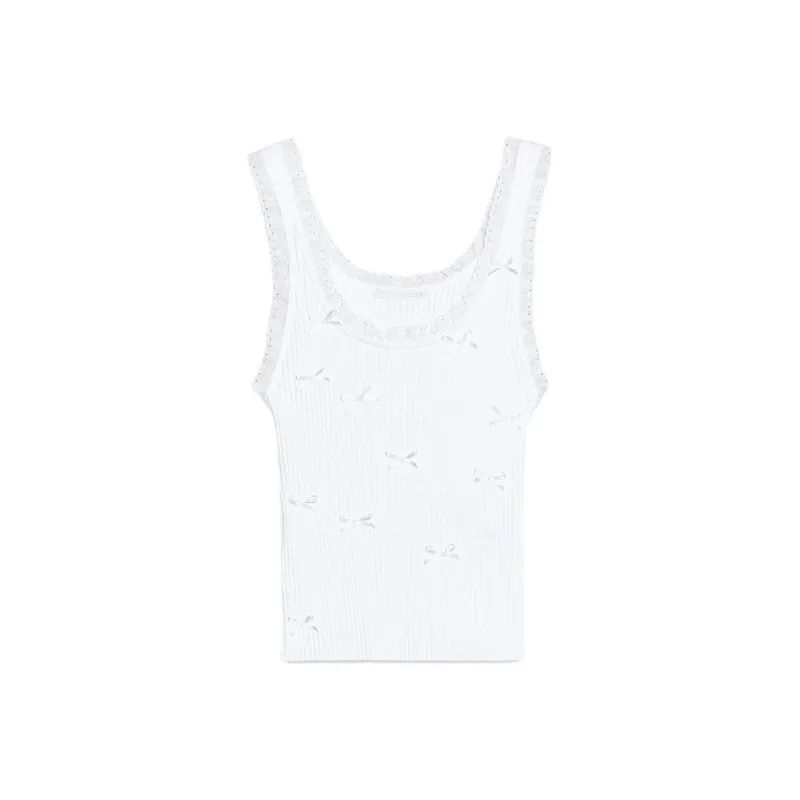 ZARA Tank Tops Women's White-0