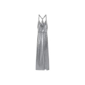 VERSACE Slip Dress Women's Silver