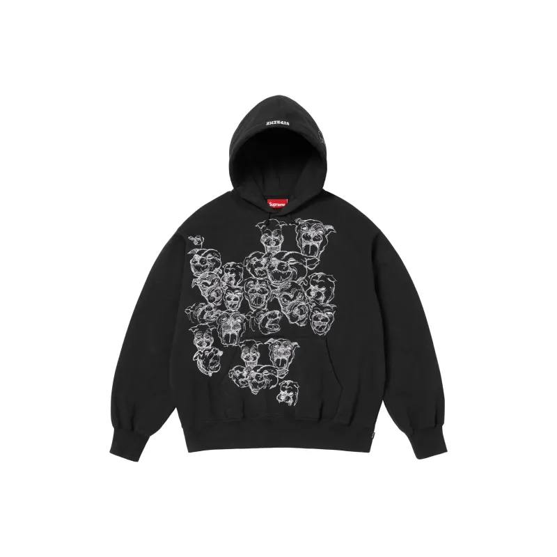 Supreme Pitbulls Embroidered Hooded Sweatshirt-5