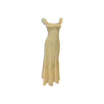 PAZZO Slip Dresses Women's Yellow Daisy