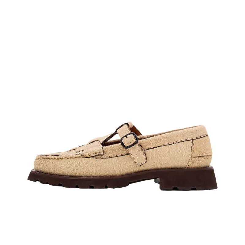 HEREU T Bar Strap Loafers Women's-0