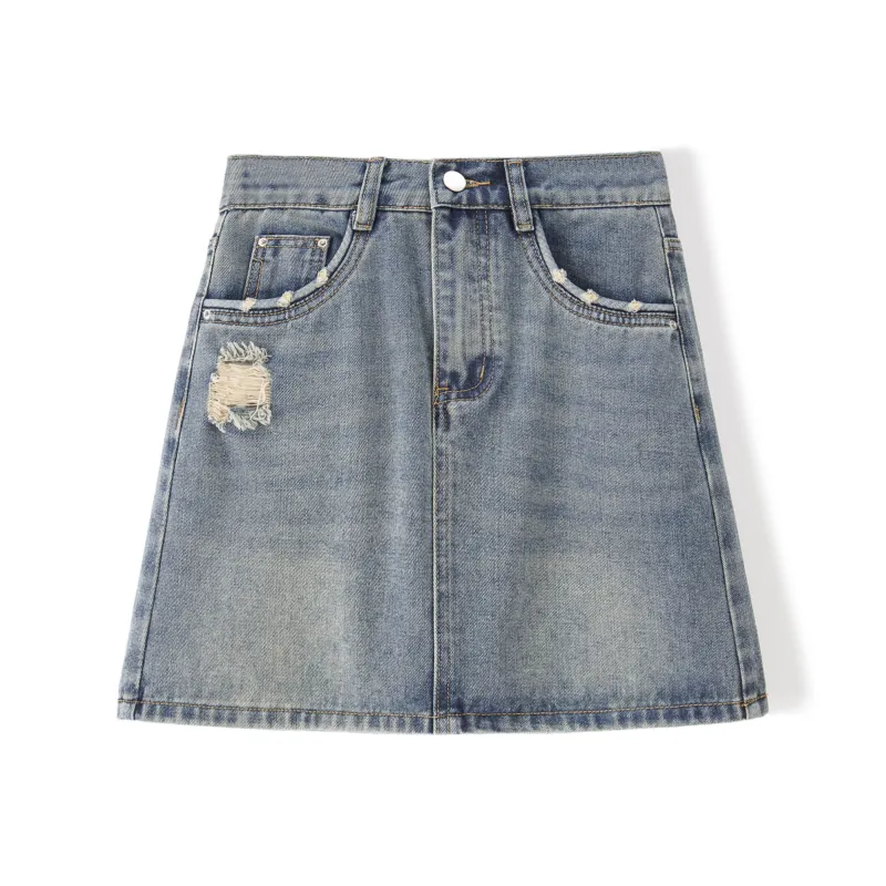 CLUB NEWS Denim Short Skirts Women's-0