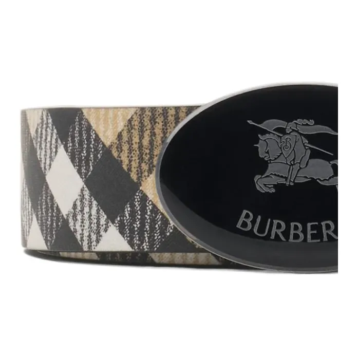 Burberry Calfskin, Polyurethane, Polyester, Cotton Leather Belts Men's Brown 3CM-2