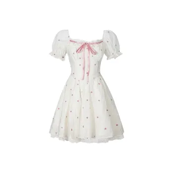 Qiuerle Short Sleeved Dress Women's