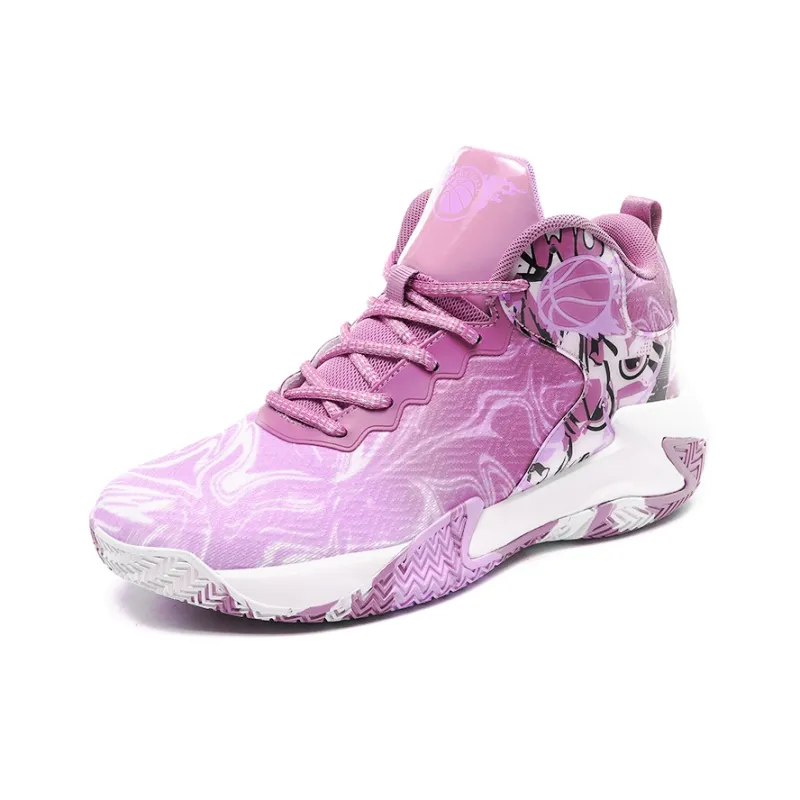 Black tailed Deer Shock Absorbers Slip Resistant Breathable High Top Basketball Shoes Men's-1