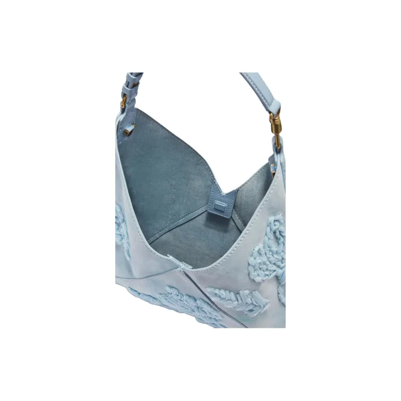 ERMANNO SCERVINO Cow Leather Shoulder Bag, Handbag, Shoulder Bag Women's Light Blue-3