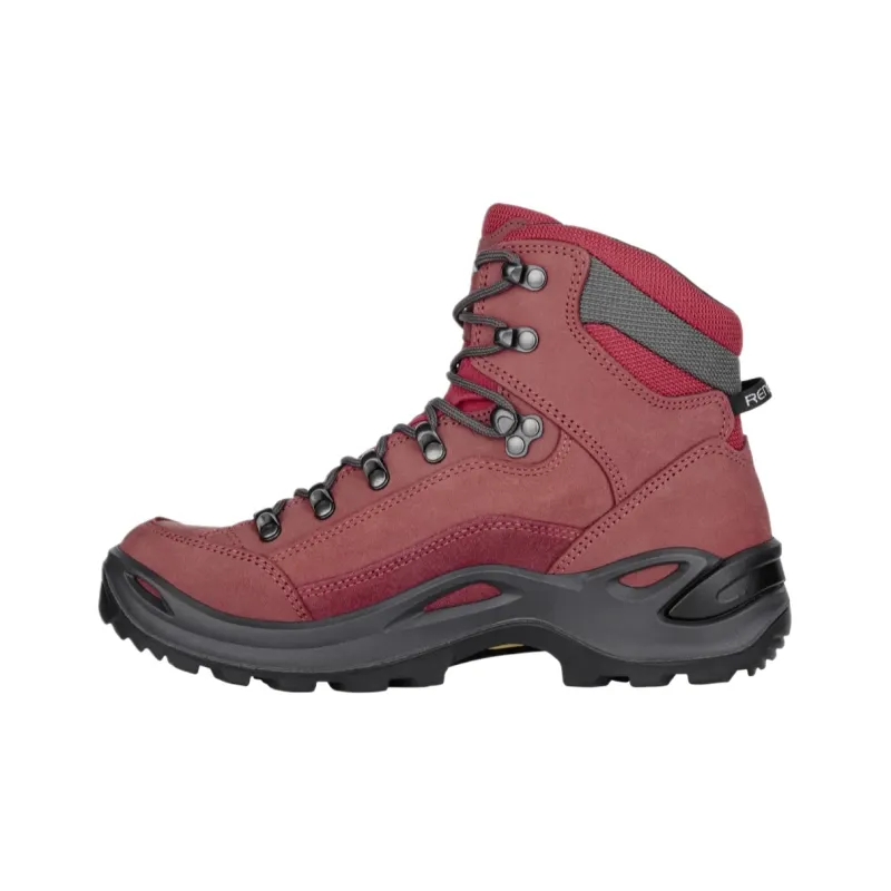 Lowa Renegade Mid Top Hiking Shoes Women's Red-2