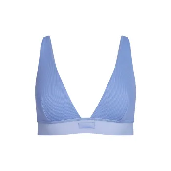 SKIMS SS25 COTTON RIB PLUNGE BRALETTE Bra Women's 1 Pack