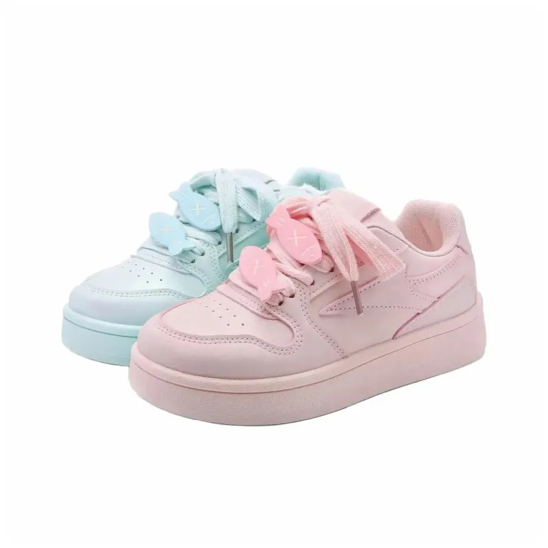 OAOQ Cushioning, Abrasion Resistant, Lightweight, And Breathable Low Top Platform Skateboard Shoes Unisex-25