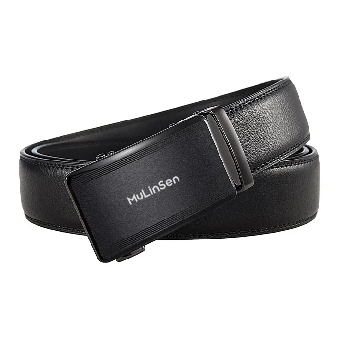 Mulinsen Cow Leather Belts Men's Width 3.5CM-1
