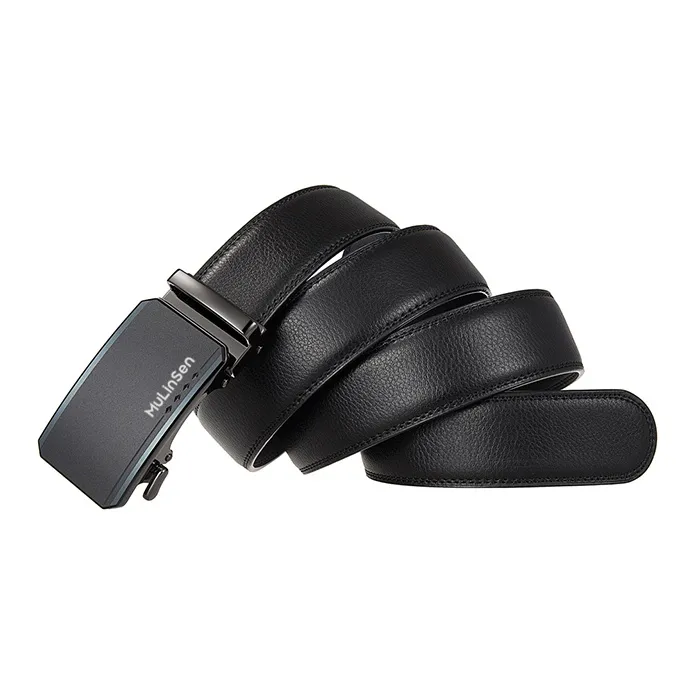 Mulinsen Cow Leather Belts Men's Width 3.5CM-2