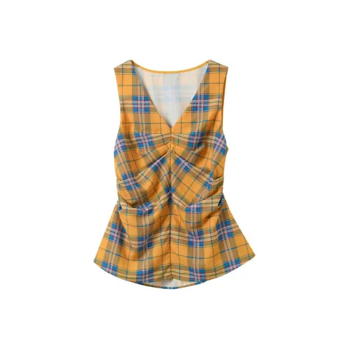 3COLOUR Shirts Women's Ginger Yellow Plaid