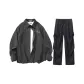 Clothing Set (Dark Gray Top+Black Pants)