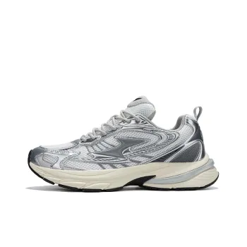 HEALTH Abrasion Resistant Slip Resistant Low Top Casual Shoes Unisex Silver Gray