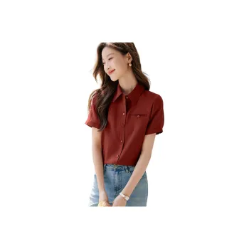 Mu Xiao Xin Shirts Women's Red