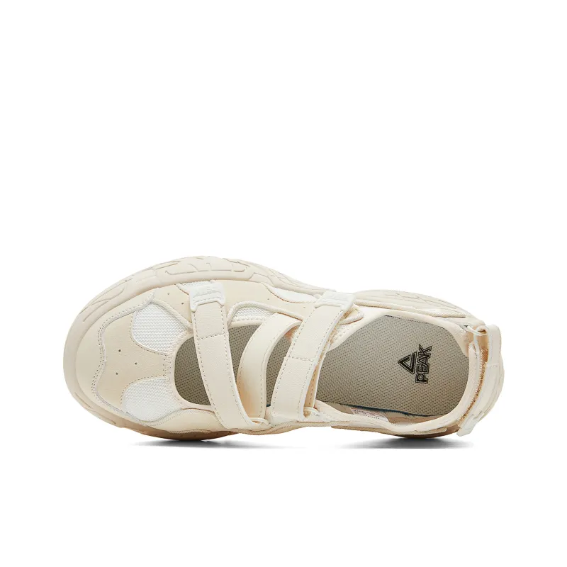 PEAK Cushioning Rebound Abrasion Resistant Lightweight Breathable Low Top Casual Shoes Women's Light Khaki-3